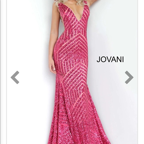 Jovani prom dress size 4, hot pink. - Picture 2 of 5